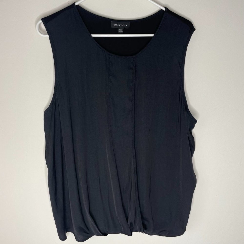 Lord & Taylor Black Sleeveless Blouse